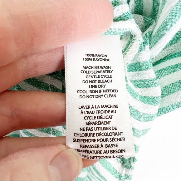 Beach Lunch Lounge Kammara Sleeveless Top Green & White Striped Size Small NWT - Picture 9 of 10